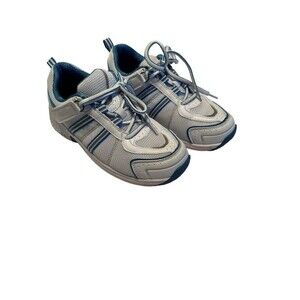 Biofit Women White & Blue Lace Up Pedorthic Comfortable Shoes Sneakers Size 6